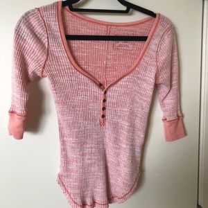 Light pink 3/4 sleeve top, we the free